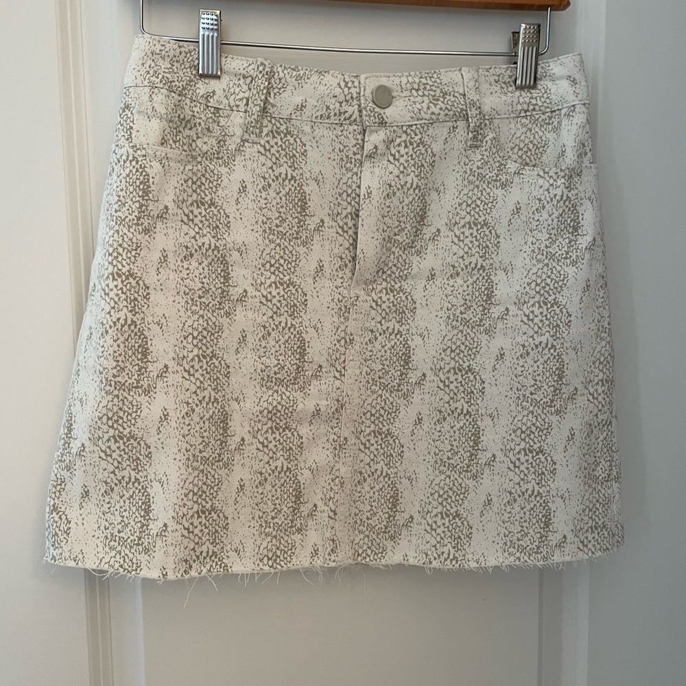 Paige denim stretch cotton mini skirt
